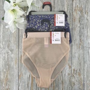 Women’s Bonded Micro & Mesh Cheeky Underwear Panties 2, 2-Packs Size M